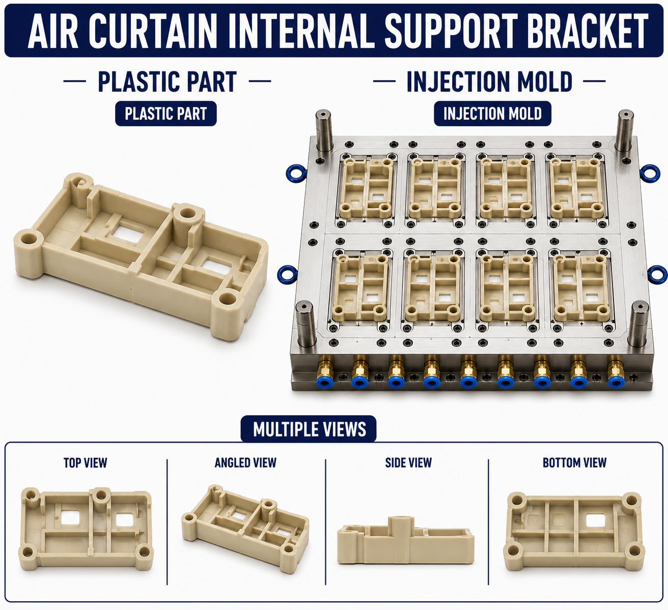 Air Curtain Plastic Internal Support Bracket Mould and Moulding Service